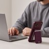 Tech-Protect MagWallet Stand MagSafe Magnetic Phone Wallet - Burgundy Tech-Protect MagWallet Stand MagSafe Magnetic Phone Wallet - Burgundy