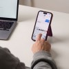 Tech-Protect MagWallet Stand MagSafe Magnetic Phone Wallet - Burgundy Tech-Protect MagWallet Stand MagSafe Magnetic Phone Wallet - Burgundy