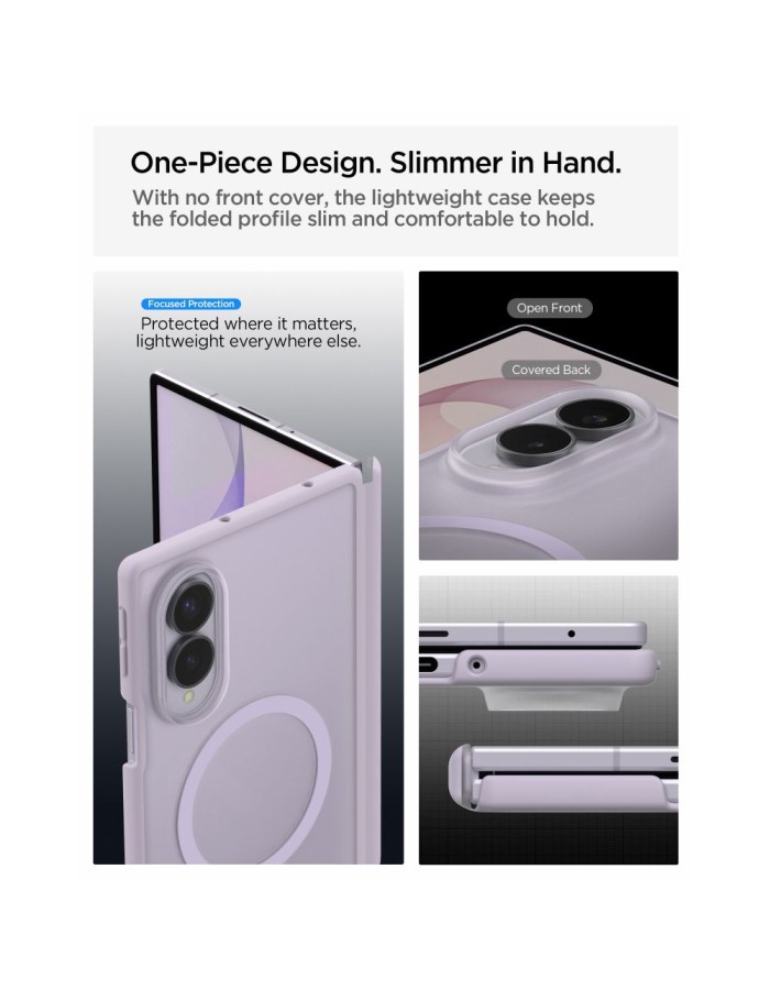 Spigen AirSkin Zero MagFit Case for Samsung Galaxy Z Fold 8 - light purple matte