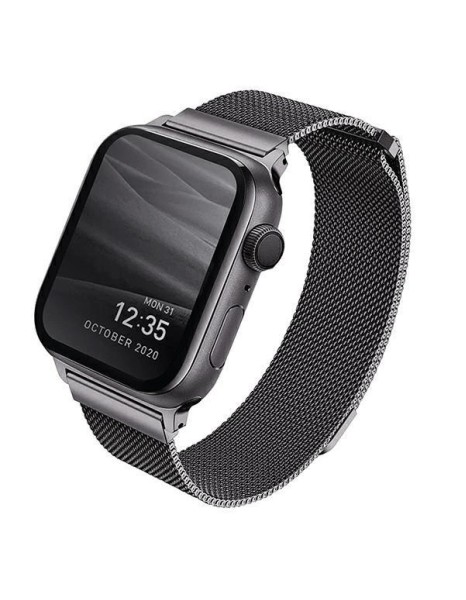 Uniq Dante Stainless Steel strap for Apple Watch 1/2/3/4/5/6/7/8/SE/SE2 38/40/41mm - graphite