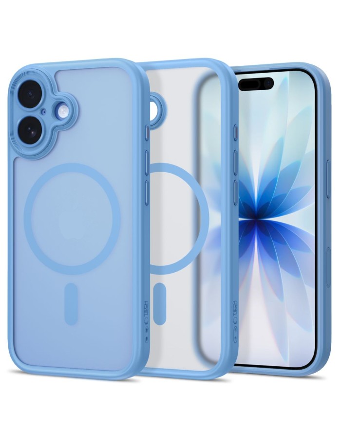 Tech-Protect MagPeak MagSafe CC Case for iPhone 17 - Matte Blue