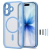 Tech-Protect MagPeak MagSafe CC Case for iPhone 17 - Matte Blue