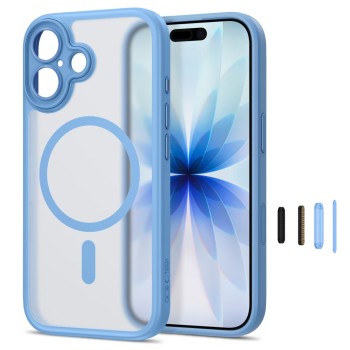 Tech-Protect MagPeak MagSafe CC Case for iPhone 17 - Matte Blue