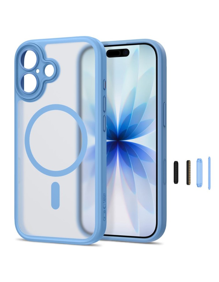 Tech-Protect MagPeak MagSafe CC Case for iPhone 17 - Matte Blue