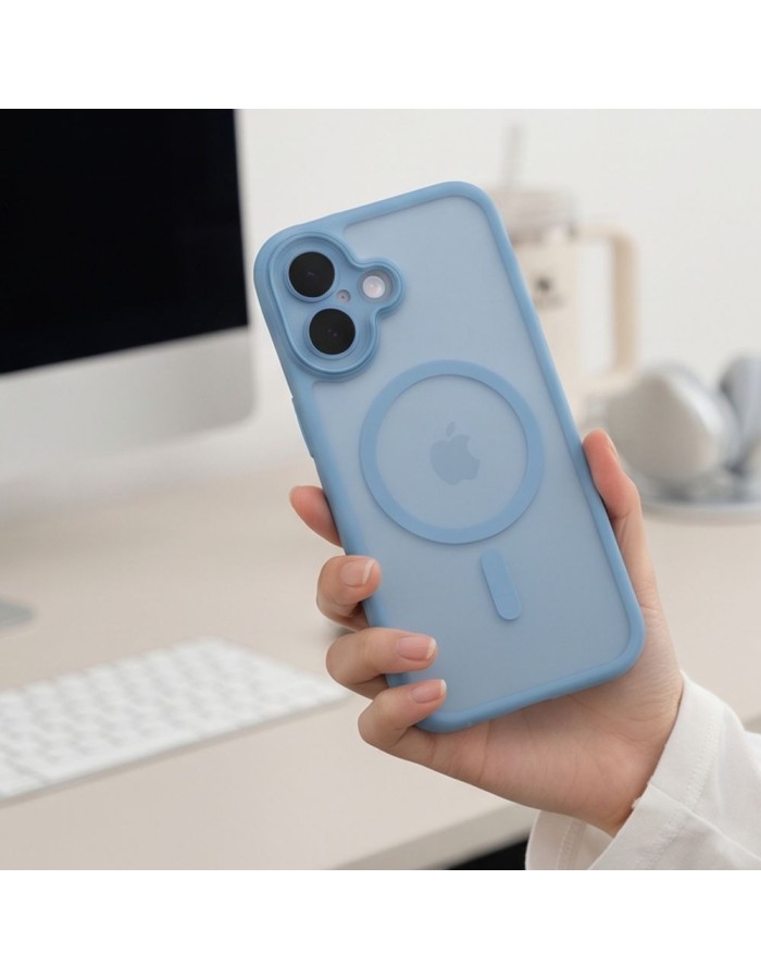Tech-Protect MagPeak MagSafe CC Case for iPhone 17 - Matte Blue
