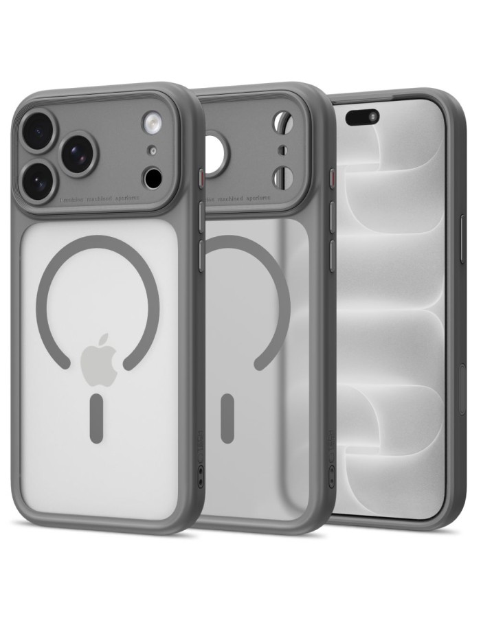 Tech-Protect MagPeak MagSafe CC Case for iPhone 18 Pro Max / 17 Pro Max - Matte Grey