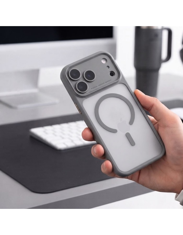 Tech-Protect MagPeak MagSafe CC Case for iPhone 18 Pro Max / 17 Pro Max - Matte Grey