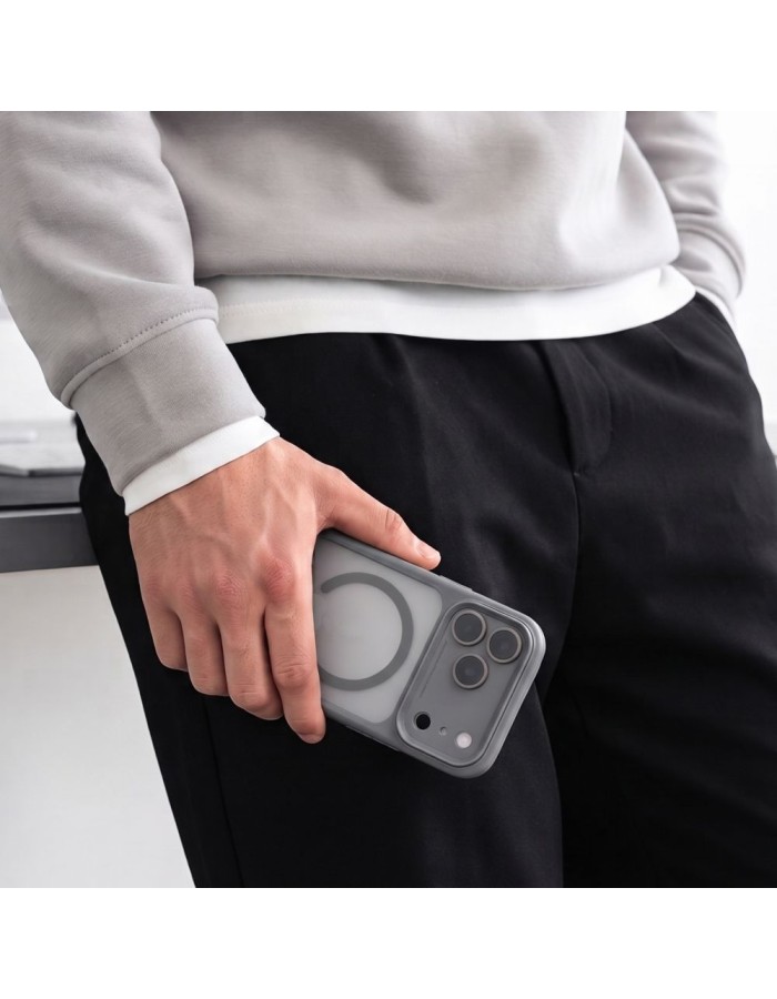 Tech-Protect MagPeak MagSafe CC Case for iPhone 18 Pro Max / 17 Pro Max - Matte Grey