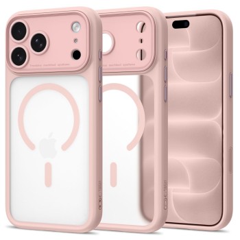 Tech-Protect MagPeak MagSafe CC Case for iPhone 18 Pro / 17 Pro - Matte Pink