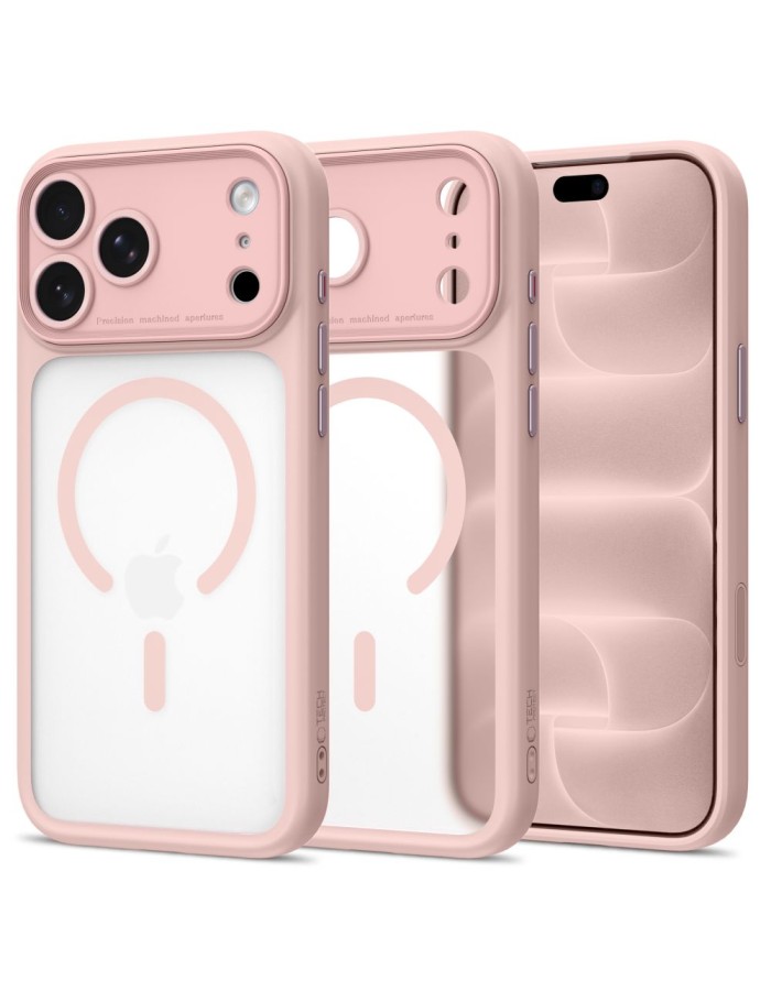Tech-Protect MagPeak MagSafe CC Case for iPhone 18 Pro / 17 Pro - Matte Pink Tech-Protect MagPeak MagSafe CC Case for iPhone 18 Pro / 17 Pro - Matte Pink
