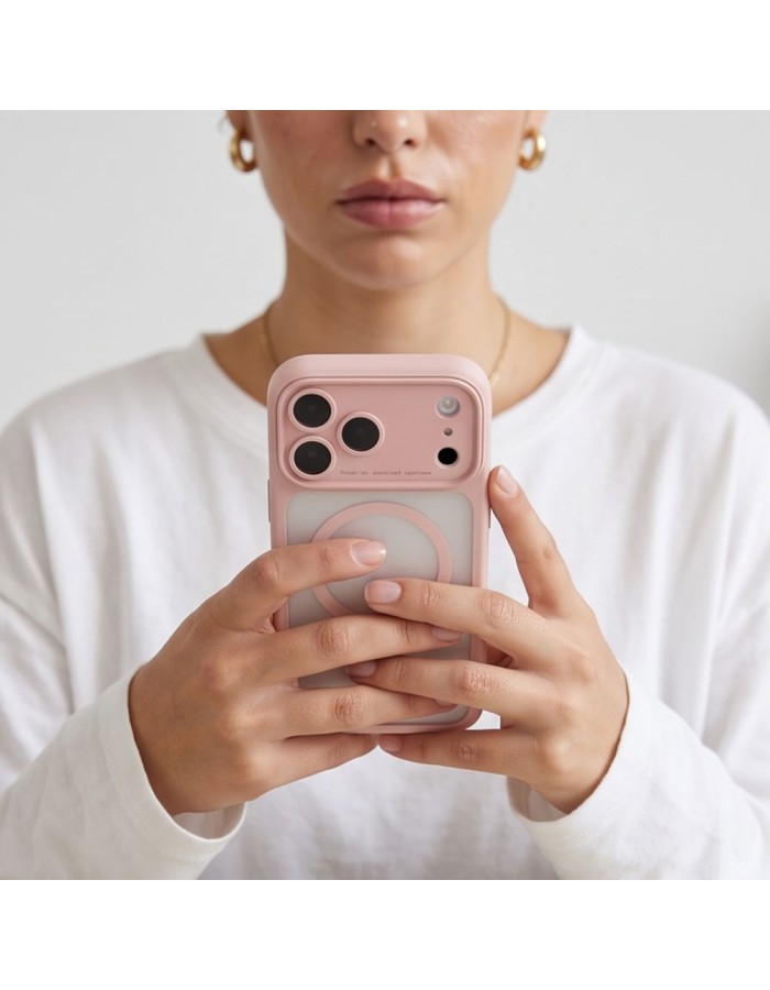 Tech-Protect MagPeak MagSafe CC Case for iPhone 18 Pro / 17 Pro - Matte Pink Tech-Protect MagPeak MagSafe CC Case for iPhone 18 Pro / 17 Pro - Matte Pink