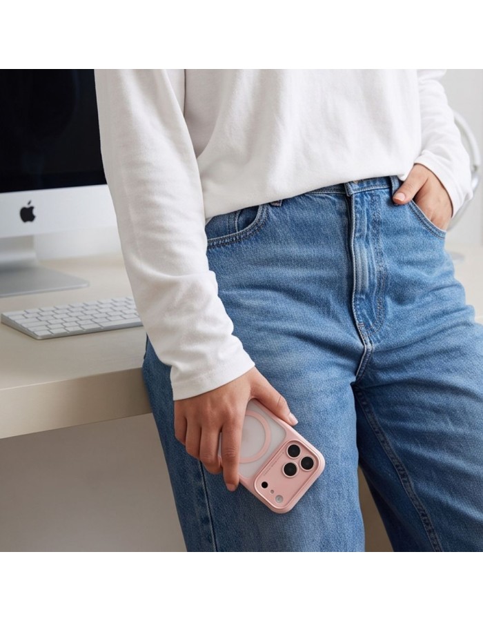 Tech-Protect MagPeak MagSafe CC Case for iPhone 18 Pro / 17 Pro - Matte Pink Tech-Protect MagPeak MagSafe CC Case for iPhone 18 Pro / 17 Pro - Matte Pink