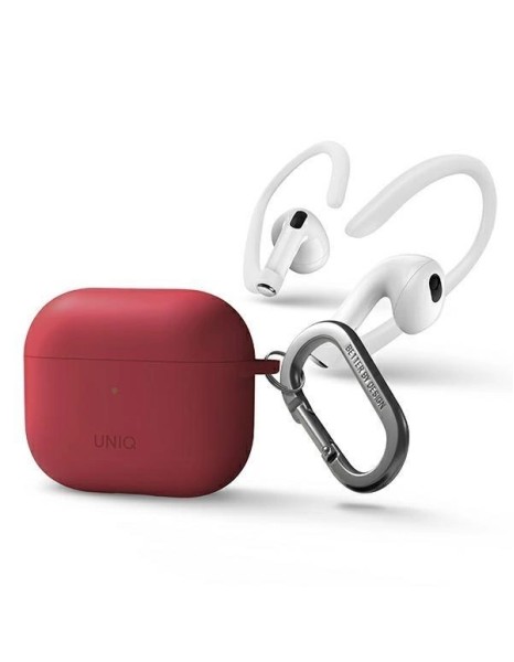 Uniq Nexo case for AirPods 3 + Ear Hooks Silicone - red Uniq Nexo case for AirPods 3 + Ear Hooks Silicone - red