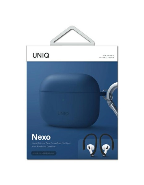 Uniq Nexo case for AirPods 3 + Ear Hooks Silicone - blue Uniq Nexo case for AirPods 3 + Ear Hooks Silicone - blue