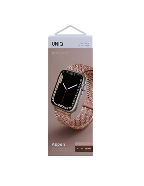 Uniq Aspen Braided strap for Apple Watch 1/2/3/4/5/6/7/8/SE/SE2 40/38/41mm - pink