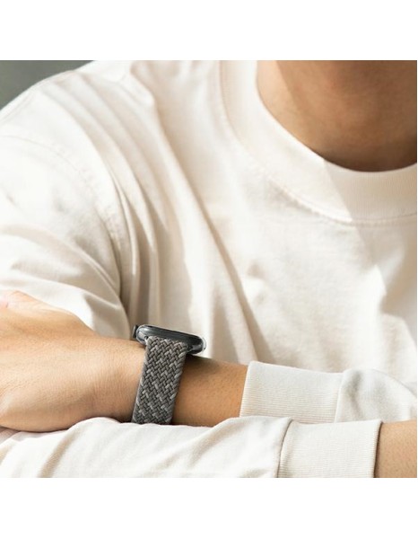 Uniq Aspen Braided Strap for Apple Watch 1/2/3/4/5/6/7/8/SE/SE2 44/42/45mm - Gray Uniq Aspen Braided Strap for Apple Watch 1/2/3/4/5/6/7/8/SE/SE2 44/42/45mm - Gray