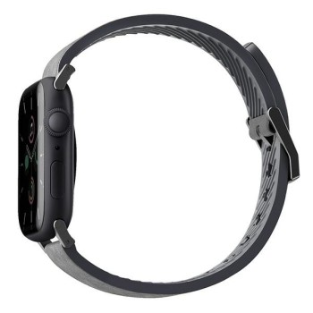 Uniq Straden Leather Hybrid Strap for Apple Watch 1/2/3/4/5/6/7/8/SE/SE2/Ultra 42/44/45/49mm - Gray