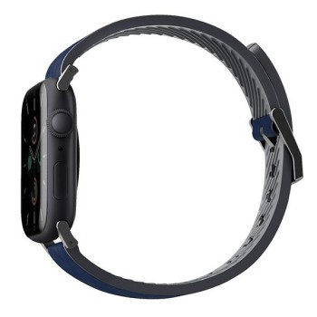 Uniq Straden Leather Hybrid Strap for Apple Watch 1/2/3/4/5/6/7/8/SE/SE2/Ultra 42/44/45/49mm - blue