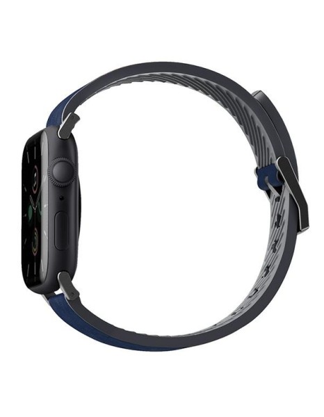 Uniq Straden Leather Hybrid Strap for Apple Watch 1/2/3/4/5/6/7/8/SE/SE2/Ultra 42/44/45/49mm - blue Uniq Straden Leather Hybrid Strap for Apple Watch 1/2/3/4/5/6/7/8/SE/SE2/Ultra 42/44/45/49mm - blue