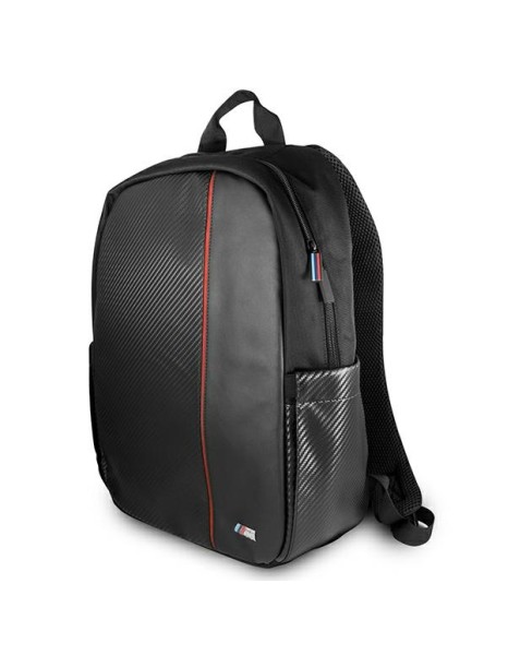 BMW Carbon Red Stripe backpack for a 16" laptop - black BMW Carbon Red Stripe backpack for a 16" laptop - black