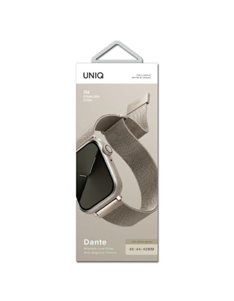 Uniq Dante Stainless Steel strap for Apple Watch 1/2/3/4/5/6/7/8/SE/SE2 42/44/45mm - beige