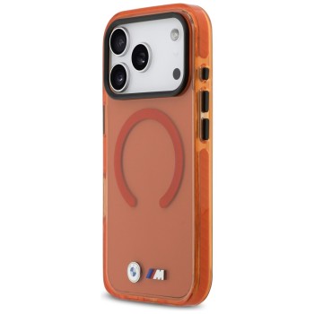 BMW M IML Shockproof Metal Logos MagSafe Case for iPhone 17 Pro Max - Pro Orange