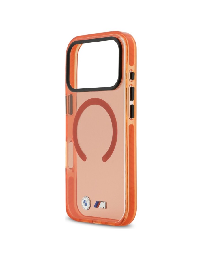 BMW M IML Shockproof Metal Logos MagSafe Case for iPhone 17 Pro Max - Pro Orange