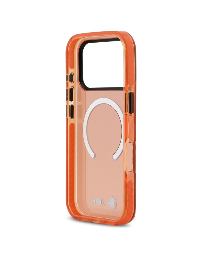 BMW M IML Shockproof Metal Logos MagSafe Case for iPhone 17 Pro Max - Pro Orange
