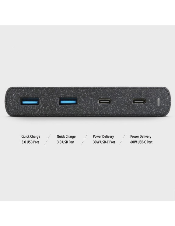 HUB Uniq Surge LITHOS Collective 90W 2xUSB-A QC 3.0 / 2xUSB-C PD 3.0 - black HUB Uniq Surge LITHOS Collective 90W 2xUSB-A QC 3.0 / 2xUSB-C PD 3.0 - black