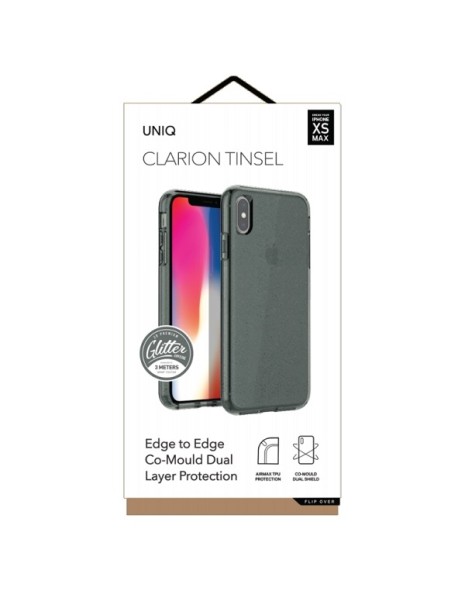 Uniq Clarion Tinsel case for iPhone Xs Max - black