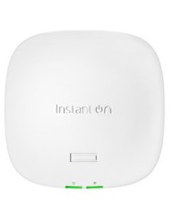 HPE ARUBA ACCESS POINT INSTANT ON AP21, INDOOR, DUAL-BAND 802.11ax 2X2 2.4-5GHZ MIMO, SMART MESH, POE, 1GbE BASET UPLINK DC POWER CONNECTOR, CEILING/WALL MOUNT CLIP, W/O POWER SUPPLY, 2YW