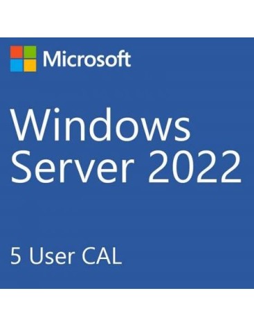 MICROSOFT WINDOWS SERVER STANDARD 2022 CALS 5 USERS, COMPATIBLE WITH ALL SERVERS
