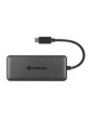 TRANSCEND HUB 6-IN-1 USB 3.1 GEN 2, USB TYPE-C (USB 3.1 GEN 2), MICROSD CARD SLOT (UHS-I), SD CARD SLOT (UHS-II), USB TYPE-C (MAX. 60W POWER DELIVERY), USB TYPE-A X2 (USB 3.1 GEN 1), BLACK, 2YW