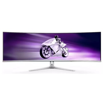 PHILIPS MONITOR 49'', EVNIA, GAMING, CURVED, CUR QD OLED, G, 5120X1440, 240 Hz, 0.03 MS, 32:9, G-SYNC, AMD FREESYNC™ TECHNOLOGY-PREMIUM PRO, SPEAKERS, HEIGHT ADJUSTABLE, SWIVEL, TILT, HDMI X 2, DP X 1, USB-C, USB HUB, WHITE, 3YW