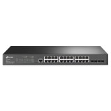 TP-LINK SWITCH 24PORTS GIGABIT LAN PORTS, 4 SFP PORTS, MANAGED, QOS, L2, VLAN, RACKMOUNT, UK PLUG