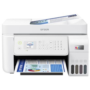 EPSON PRINTER ALL IN ONE INKJET COLOR BUSINESS ITS L5316 A4 ECO TANK, PRINT, SCAN, COPY, FAX, 10PPM (B), 5PPM(C), 5.760 X 1.440 DPI, ADF 30P, USB, WiFi, LAN, WHITE, 2 YEAR WARRANTY, 4 INK, KCYM AND EXTRA BL
