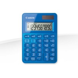 CANON CALCULATOR LS100KMBL, 10 DIGIT, DUAL POWER, LARGE DISPLAY, TAX FUNCTIONS, RECYCLABLE MATERIAL, BLUE