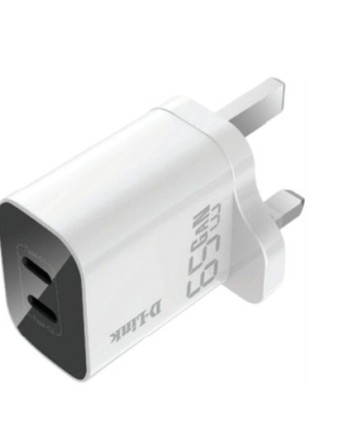DLINK AC/DC ADAPTOR USB-C X 2 GaN GEN 3 65W