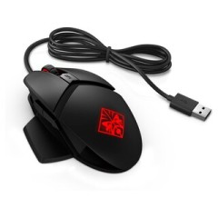 HP MOUSE OMEN GAMING REACTOR USB, 6 BUTTONS, OPTICAL SENSOR FOR PRECISE MOVEMENT ON MOST SURFACES, 0.2 MS 3 TIMES FASTER THAN A TRADITIONAL MECHANICAL MOUSE SWITCH, CUSTOM LIGHTING THROUGH OMEN COMMAND CENTER, BLACK