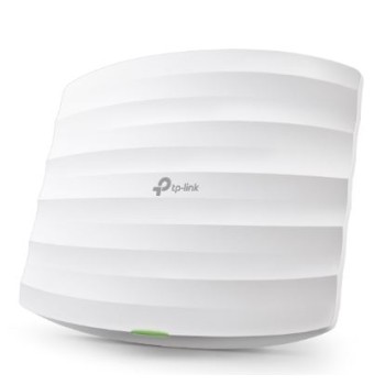 TP-LINK ACCESS POINT AC1350, WIRELESS INDOOR POE, DUAL BAND, 1X GIGABIT PORT (POE), 3 X INTERNAL ANTENNAS, MU-MIMO, BAND STEERING, LOAD BALANCE, CAPTIVE PORTAL, OMADA APP, CEILING OR WALLMOUNT