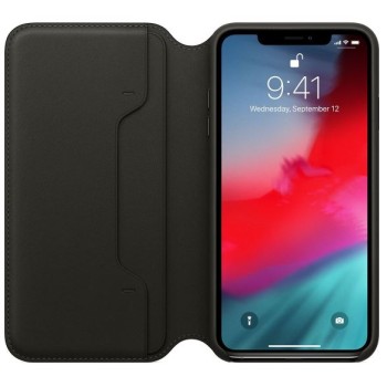 APPLE LEATHER FOLIO BLACK FOR IPHONE XS MAX