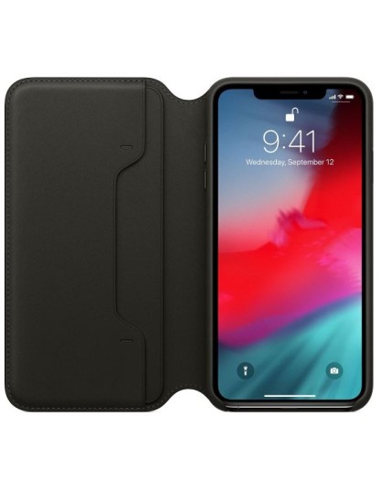 APPLE LEATHER FOLIO BLACK FOR IPHONE XS MAX