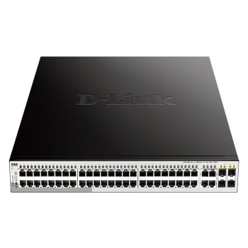 DLINK SWITCH 48PORT POE+, 48X 370W PoE BUDGET GIGABIT LAN PORTS, 4X GIGABIT SFP PORTS, AUTOMATIC MDI / MDIX ON ALL PORTS