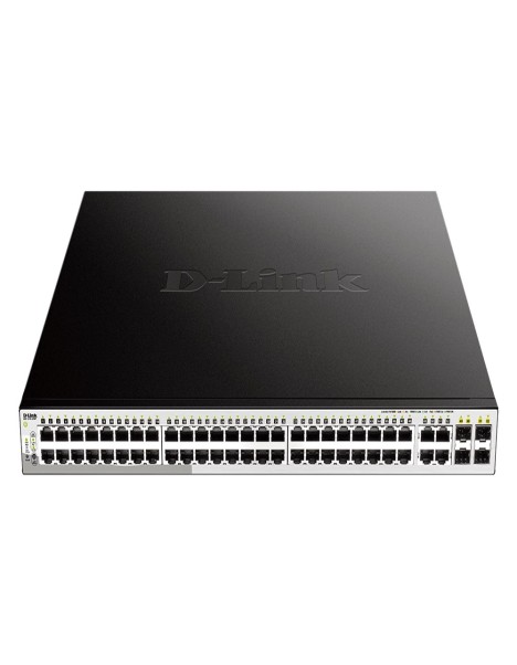 DLINK SWITCH 48PORT POE+, 48X 370W PoE BUDGET GIGABIT LAN PORTS, 4X GIGABIT SFP PORTS, AUTOMATIC MDI / MDIX ON ALL PORTS