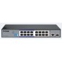 DLINK SWITCH 16PORT PoE, 10/100 LAN PORTS, 16x PoE BUDGET 150W, UNMANAGED, PLUG &amp; PLAY, AUTO MDI/MDIX, DESKTOP/RACKMOUNT