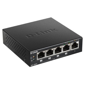 DLINK SWITCH 5PORT PoE, GIGABIT 4x PoE BUDGET 60W, LAYER 2, UNMANAGED, PLUG &amp; PLAY, AUTO MDI/MDIX, DESKTOP