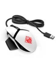 HP MOUSE OMEN GAMING REACTOR, USB, 6 BUTTONS, OPTICAL SENSOR FOR PRECISE MOVEMENT ON MOST SURFACES, 0.2MS 3 TIMES FASTER THAN A TRADITIONAL MECHANICAL MOUSE SWITCH, CUSTOM LIGHTING THROUGH OMEN COMMAND CENTER, WHITE/ BLACK