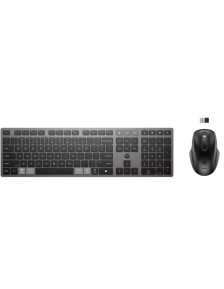 HP KEYBOARD AND MOUSE 725, WIRELESS, MULTI-DEVICE RECHARGEABLE