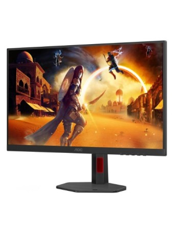 AOC MONITOR 27'', GAMING, F, FAST IPS, 3840x2160, 80M:1, 0.5MS/0.3MS, 400 CD/M², 160Hz/320Hz, TILT, HEIGHT ADJUSTABLE, SWIVEL, PIVOT, 2 X HDMI, 1 X DISPLAY PORT, USB HUB, 3YW, BLACK-RED