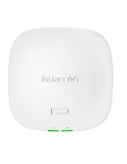 HPE ARUBA ACCESS POINT INSTANT ON AP21 WITH PSU, INDOOR, DUAL-BAND 802.11ax 2X2 2.4-5GHZ MIMO, SMART MESH, POE, 1GbE BASET UPLINK DC POWER CONNECTOR, CEILING/WALL MOUNT CLIP, 2YW